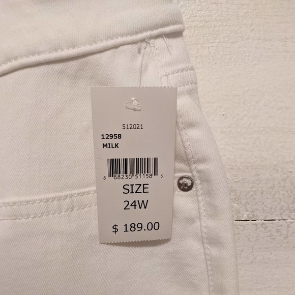 DL1961 MARA Straight Mid Rise Instasculpt Straight Ankle 'Milk' Size 24 NWT - Picture 6 of 8